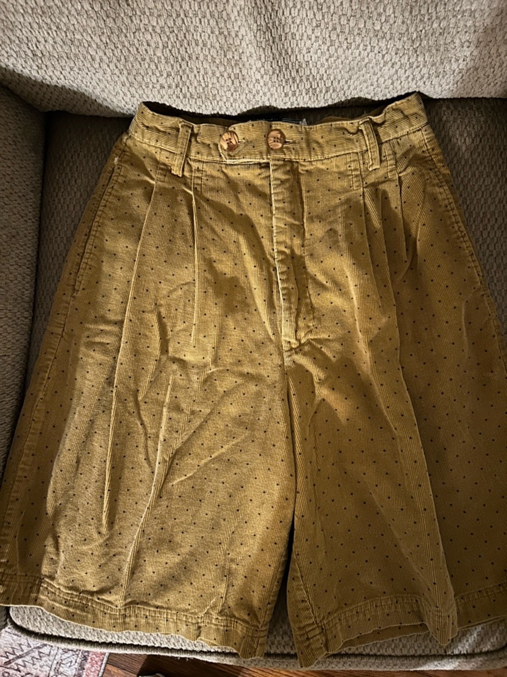Y2K Corduroy Pleated Shorts